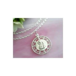 Medaillon Maria mit Jesus Silber 925 Devotionalien SH56
