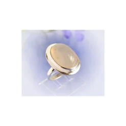 Mondstein Ring 18,5 mm Silber 925 mt29