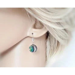 Muschel Ohrhänger Silber 925 Silberschmuck sb234