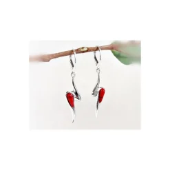 Ohrhänger Koralle Silber 925 Silberschmuck KL107