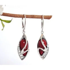 Ohrhänger mit Koralle Silber 925 Silberschmuck kl245