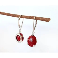 Ohrhänger mit Koralle Silber 925 Silberschmuck kl267