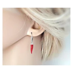 Ohrhänger mit Koralle Silber 925 Silberschmuck kl264