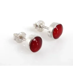 Ohrstecker mit Koralle Silber 925 Silberschmuck kl275