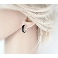 Ohrstecker mit Onyx Silber 925 se160