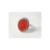 Ring Silber m. Koralle Silber 925 (KL207)
