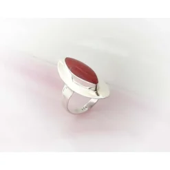 Silberschmuck - Damenring m. Schaumkoralle Silber 925 (KL224)