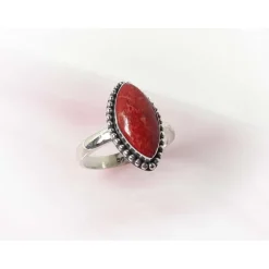 Silberschmuck - Damenring m. Schaumkoralle Silber 925 (KL222)