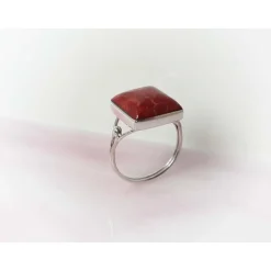 Silberschmuck - Damenring m. Schaumkoralle Silber 925 (KL225)