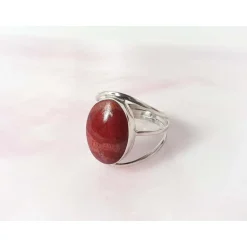Silberschmuck - Damenring m. Schaumkoralle Silber 925 (KL232)