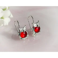Silberschmuck - Kinderschmuck- Ohrhänger Eule Silber-925 (AK66)