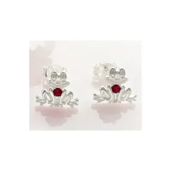 Silberschmuck - Ohrstecker Frosch Silber 925 ( AK64)