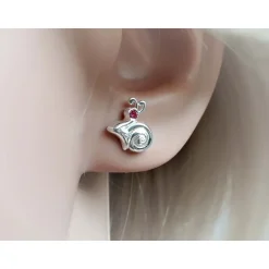 Silberschmuck - Ohrstecker Schnecke Silber 925 ( AK71A)