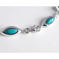 Türkis Armband 20,5 cm Silber-925 gz267