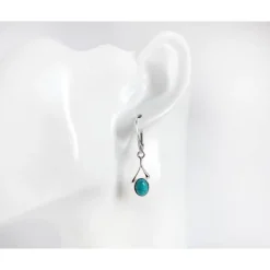 Türkis Ohrringe Ohrhänger blau Silber 925 GZ02