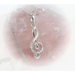 Violinschlüssel Anhänger Silber 925 Sterlingsilber su373